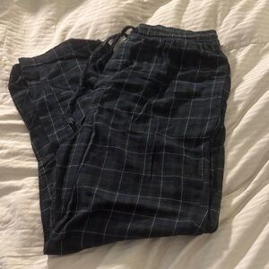 Nautica Men's Black Flannel Lounge Pajama Pants